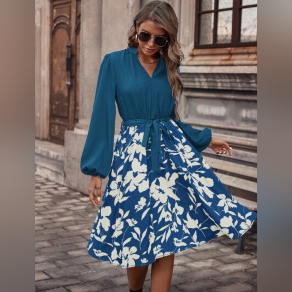 Shein Dress Flower Lower Worn Once!